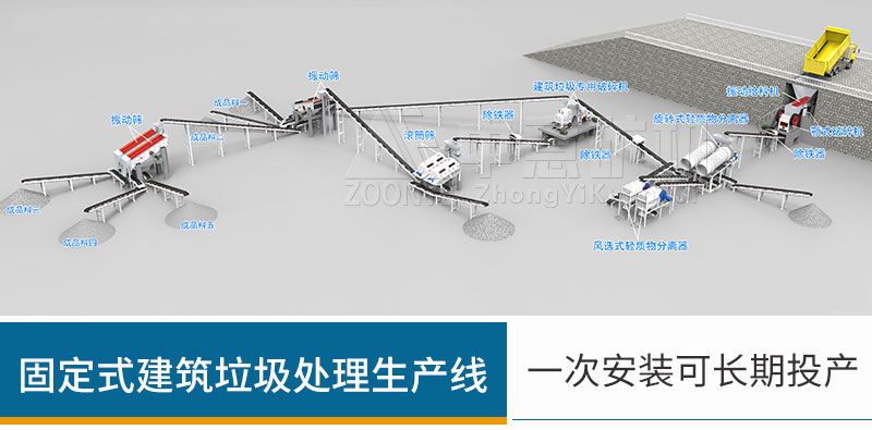 固定式建筑垃圾處理生產線